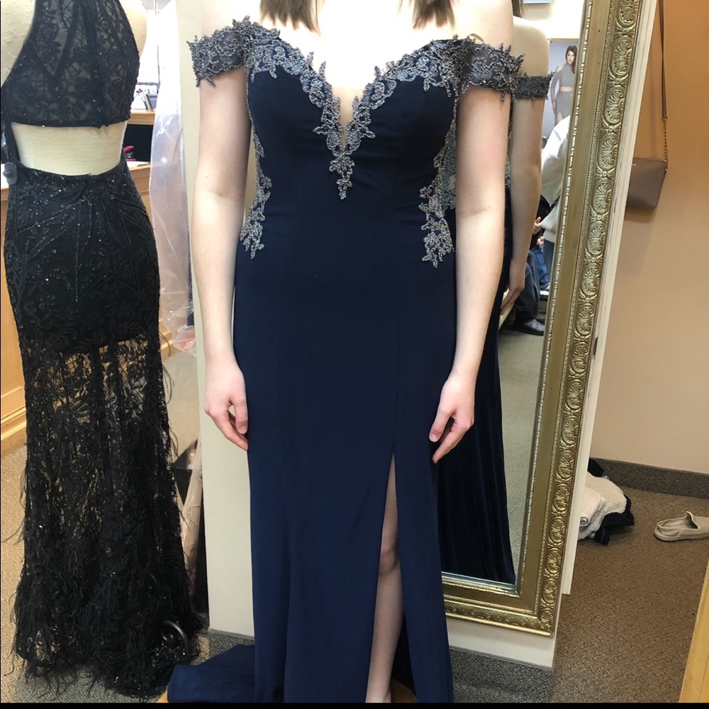 Blue prom dress
